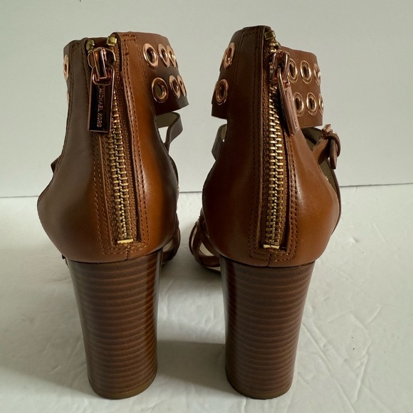 Michael Kors Brown Chunky Heel Gladiator Sandals studded - Picture 4 of 10